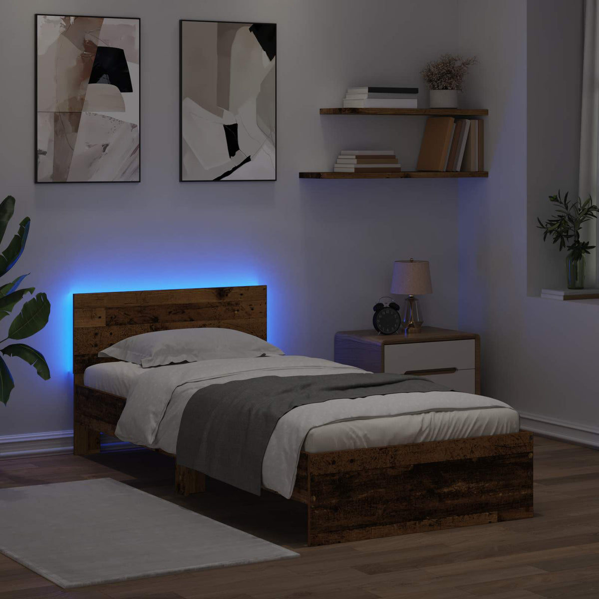 Vidaxl bedframe oud hout 80 x 200 cm bewerkt hout