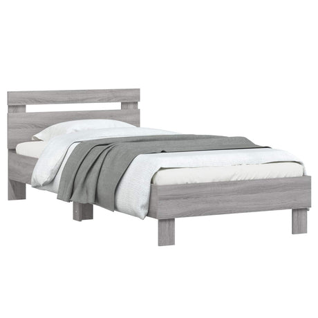 Vidaxl bedframe grijs sonoma 80 x 200 cm bewerkt hout