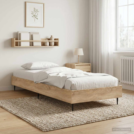 Vidaxl bedframe sonoma eiken 80 x 200 cm bewerkt hout