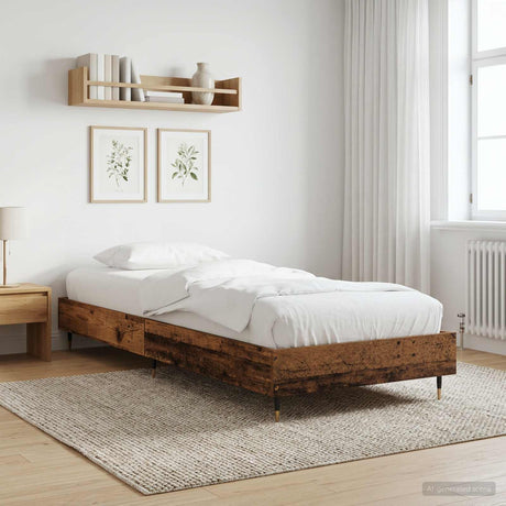 Vidaxl bedframe oud hout 80 x 200 cm bewerkt hout