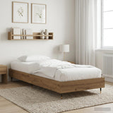 Vidaxl bedframe artisanaal eiken 80 x 200 cm bewerkt hout