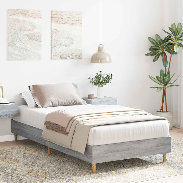 Vidaxl bedframe grijs sonoma 80 x 200 cm bewerkt hout