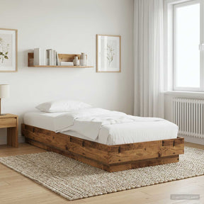 Vidaxl vloerbedframe oud hout 80 x 200 cm bewerkt hout