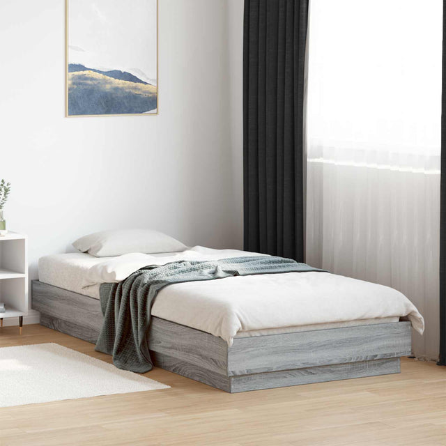 Vidaxl vloerbedframe grijs sonoma 80 x 200 cm bewerkt hout