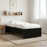 Vidaxl bedframe zwart eiken 80 x 200 cm bewerkt hout