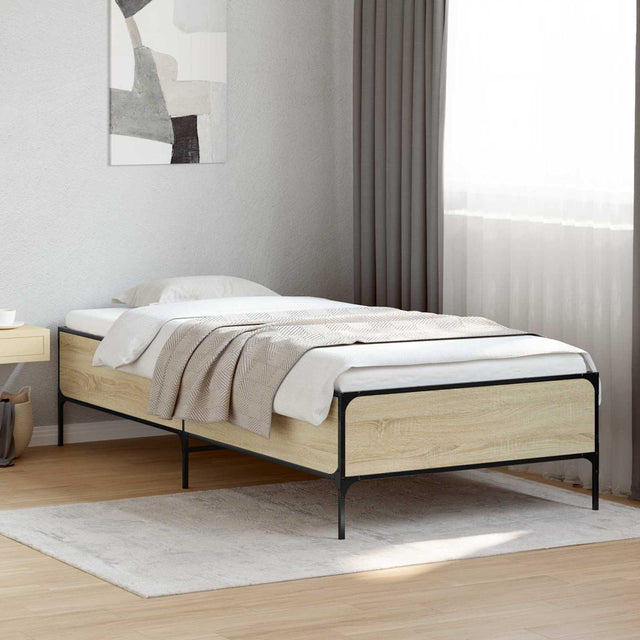 Vidaxl bedframe sonoma eiken 80 x 200 cm bewerkt hout