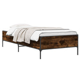 Vidaxl bedframe rook eik 80 x 200 cm bewerkt hout
