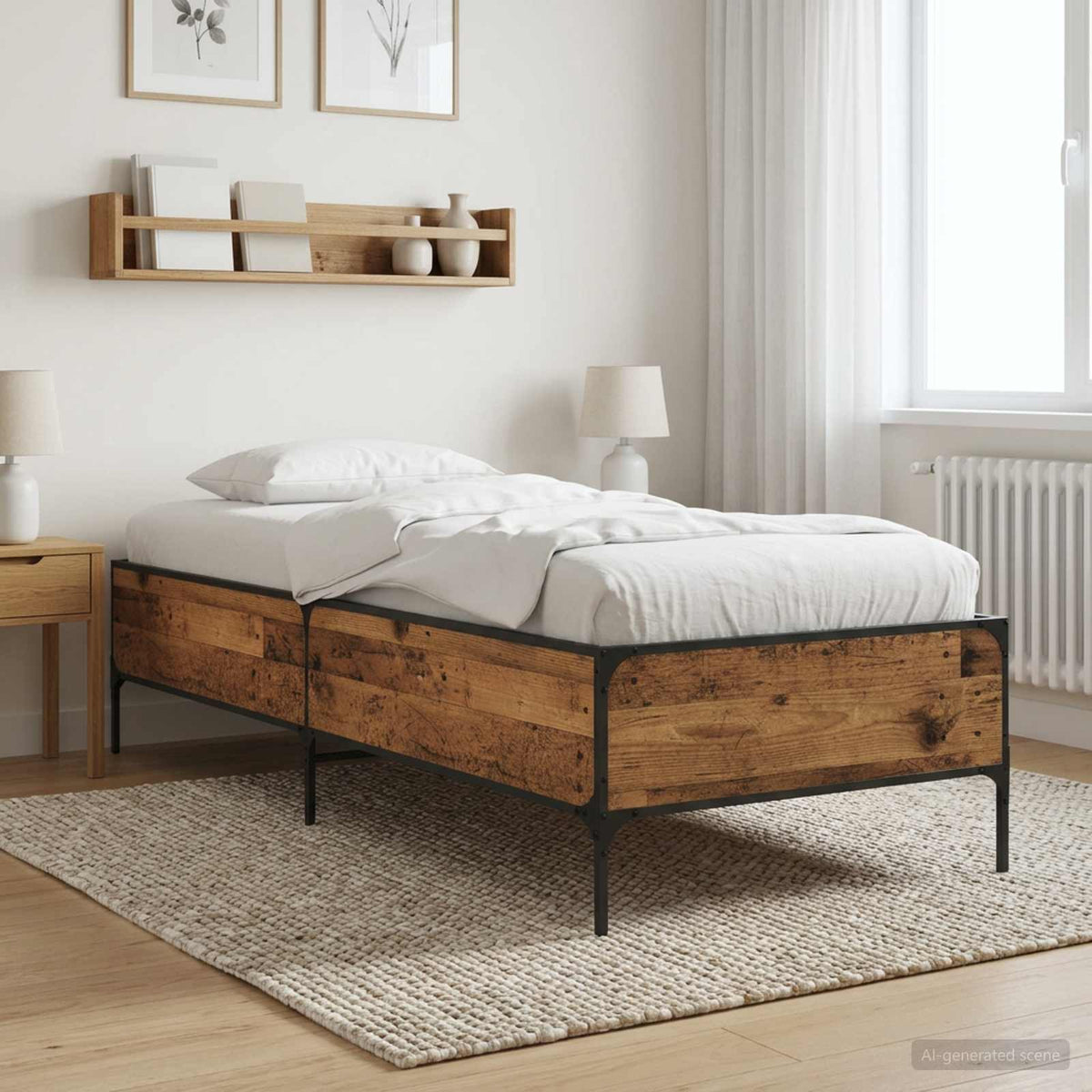 Vidaxl bedframe oud hout 80 x 200 cm bewerkt hout