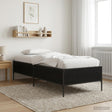 Vidaxl bedframe zwart eiken 80 x 200 cm bewerkt hout