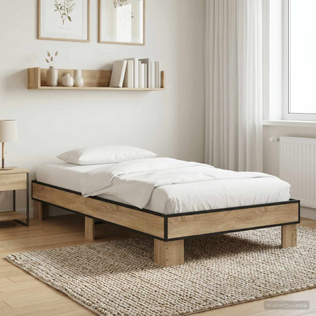 Vidaxl bedframe sonoma eiken 80 x 200 cm bewerkt hout