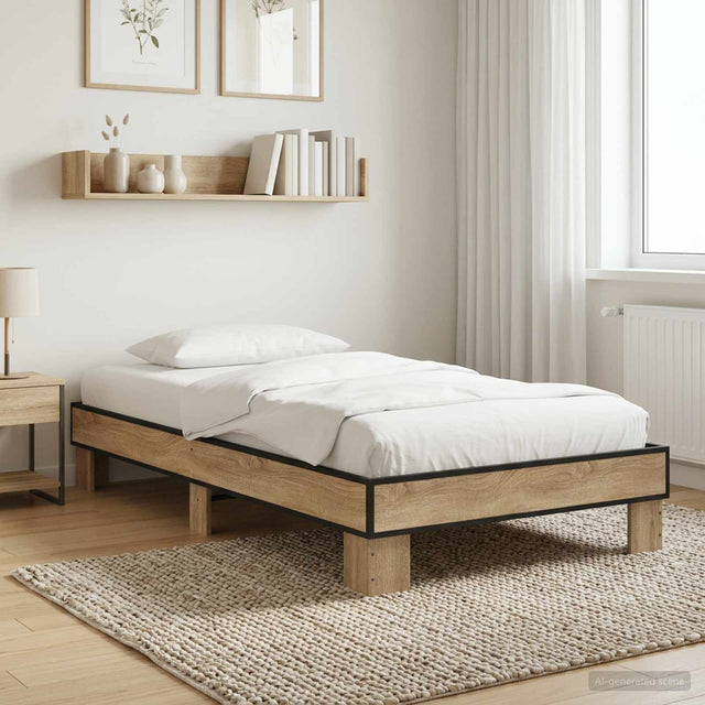 Vidaxl bedframe sonoma eiken 80 x 200 cm bewerkt hout