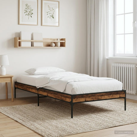 Vidaxl bedframe oud hout 80 x 200 cm bewerkt hout