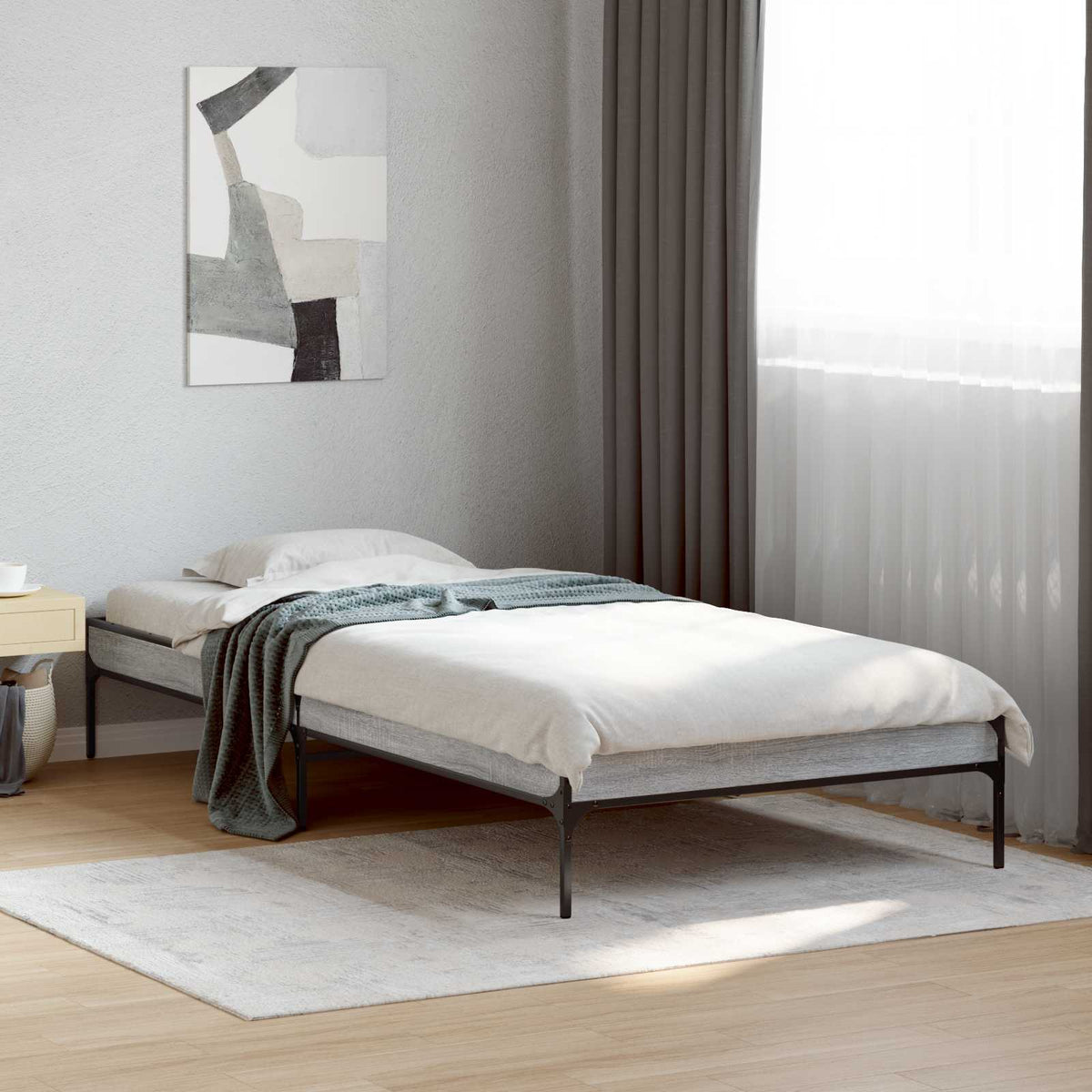 Vidaxl bedframe grijs sonoma 80 x 200 cm bewerkt hout