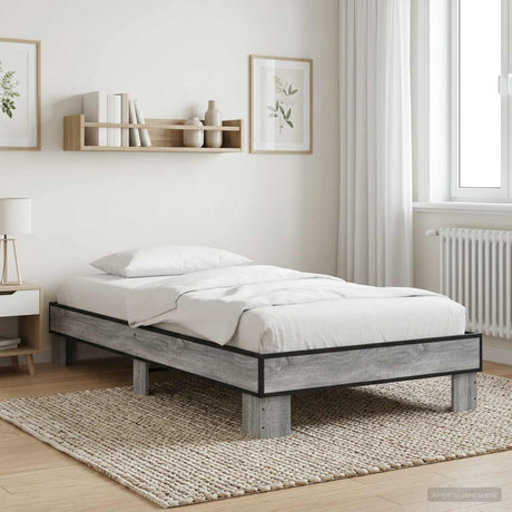 Vidaxl bedframe grijs sonoma 80 x 200 cm bewerkt hout