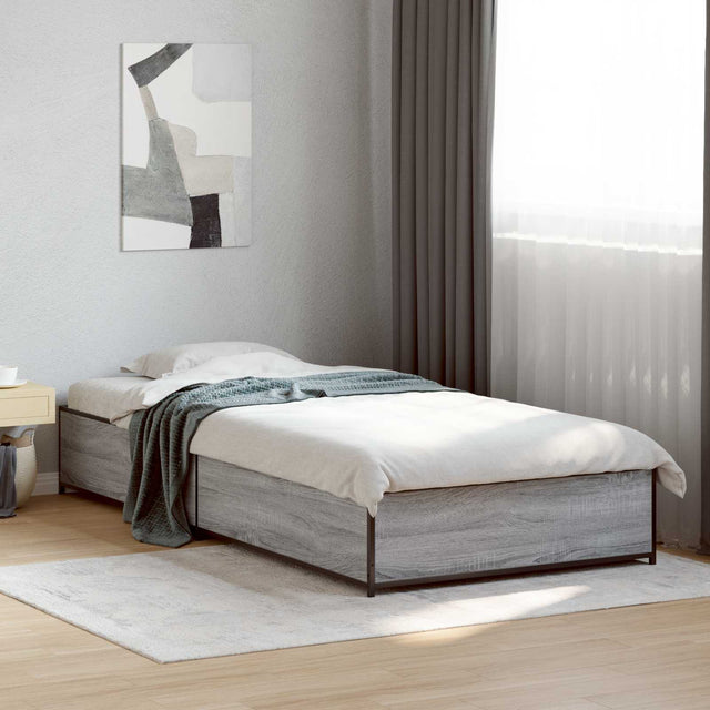 Vidaxl bedframe grijs sonoma 80 x 200 cm bewerkt hout
