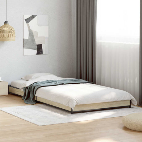 Vidaxl bedframe sonoma eiken 80 x 200 cm bewerkt hout
