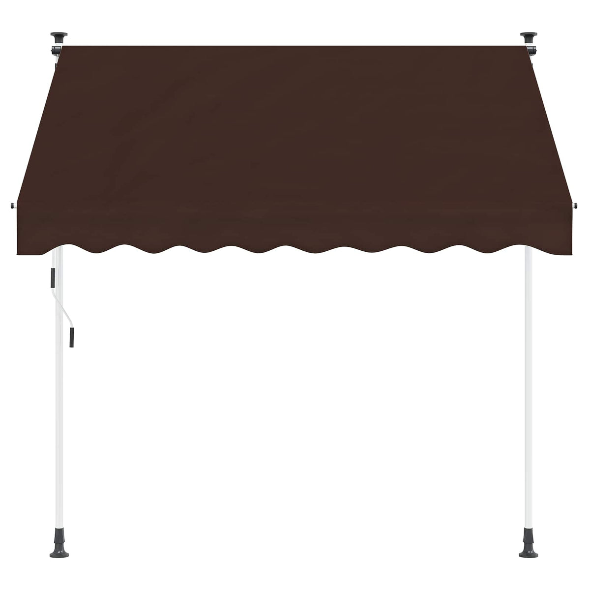 Vidaxl handmatig uitschuifbare luifel bruin 250 cm