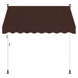 Vidaxl handmatig uitschuifbare luifel bruin 300 cm