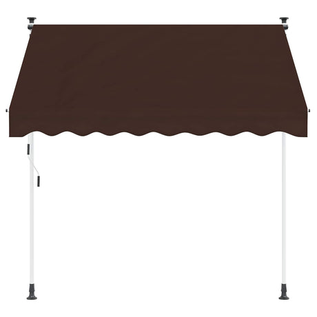 Vidaxl handmatig uitschuifbare luifel bruin 300 cm
