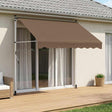 Vidaxl handmatig uitschuifbare luifel taupe 200 cm