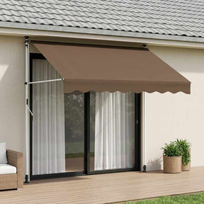 Vidaxl handmatig uitschuifbare luifel taupe 300 cm