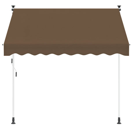 Vidaxl handmatig uitschuifbare luifel taupe 400 cm