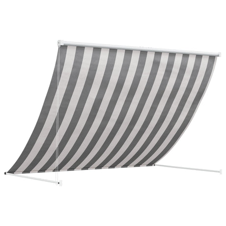 Vidaxl markies antraciet en wit 400 x 150 cm