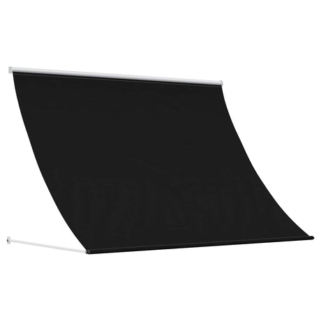 Vidaxl markies zwart 350 x 150 cm 180 g m² polyester met pu coating