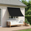 Vidaxl markies zwart 400 x 150 cm 180 g m² polyester met pu coating