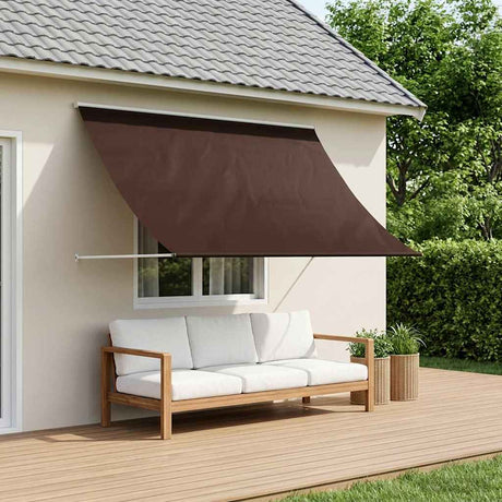 Vidaxl markies bruin 150 x 150 cm 180 g m² polyester met pu coating