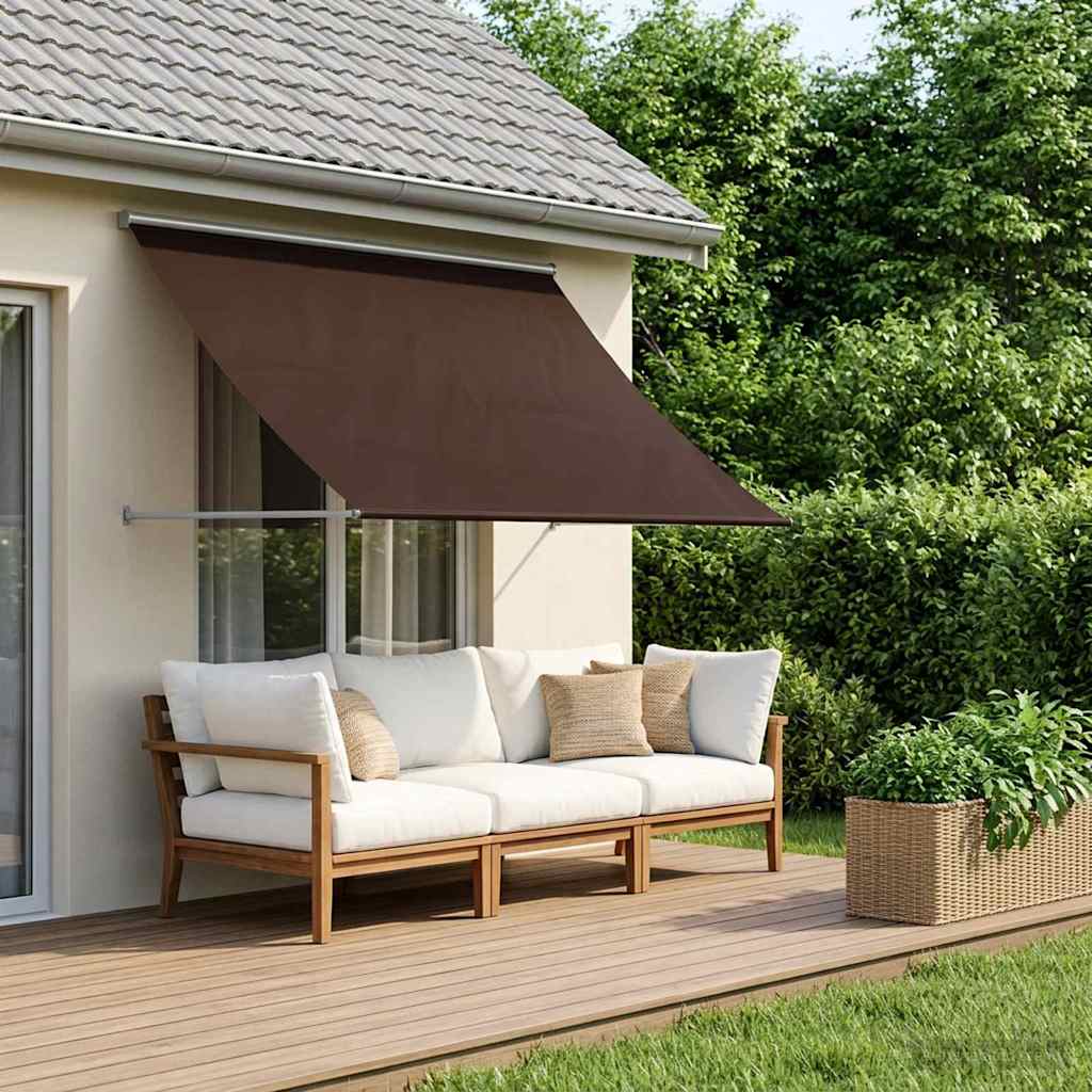 Vidaxl markies bruin 200 x 150 cm 180 g m² polyester met pu coating