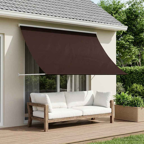 Vidaxl markies bruin 400 x 150 cm 180 g m² polyester met pu coating