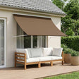 Vidaxl markies taupe 400 x 150 cm 180 g m² polyester met pu coating