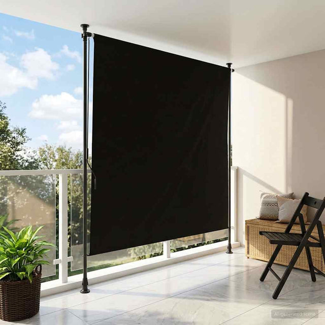 Vidaxl buiten rolgordijn zwart 120 x 270 cm