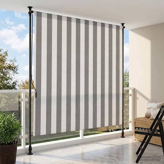Vidaxl buiten rolgordijn antraciet en wit 150 x 270 cm