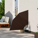 Vidaxl balkon privacy scherm 210 x 210 cm polyester bruin