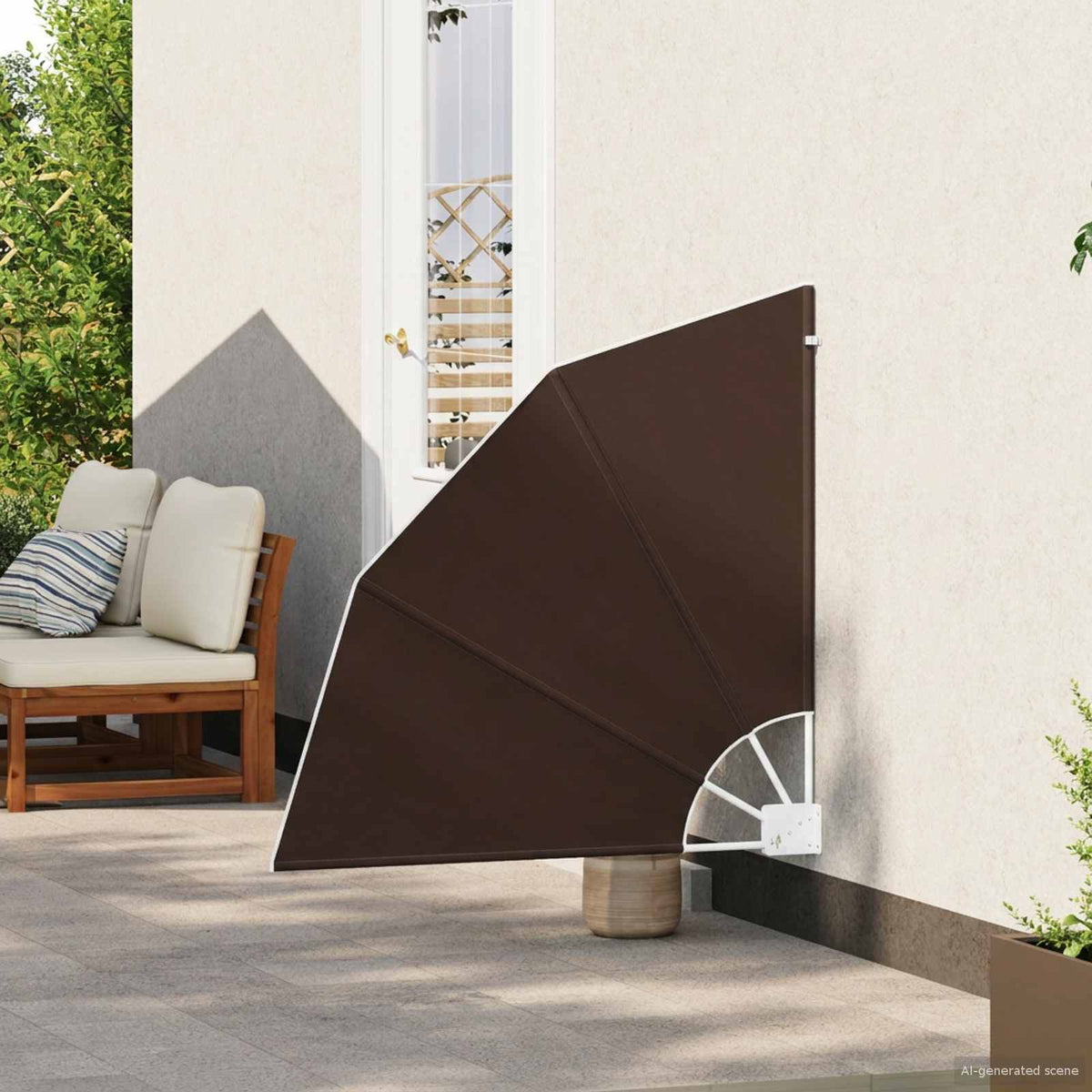 Vidaxl balkon privacy scherm 115 x 115 cm polyester bruin