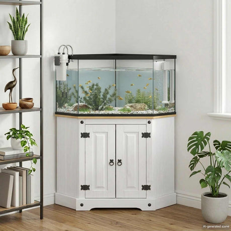 Vidaxl aquarium stand corona wit 70 x 70 x 73 cm 300 kg