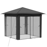 Vidaxl gazebo met 4 zijwanden 2,6 x 2,6 m