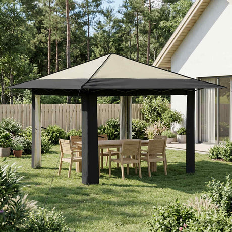 Vidaxl gazebo zonder zijwand 3,3 x 3,3 m crème en antraciet