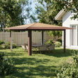 Vidaxl paviljoen zonder zijwand 4 x 4 m beige en bruin