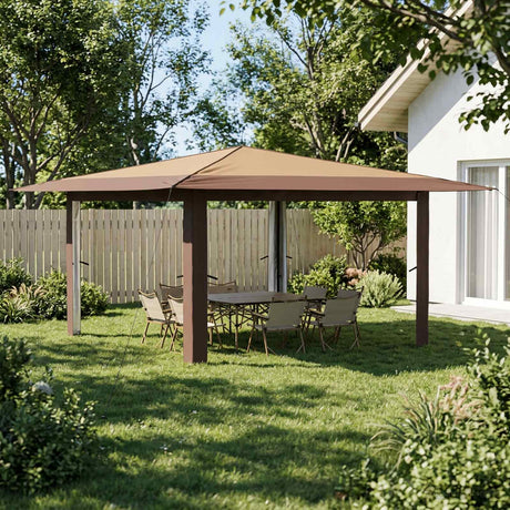 Vidaxl paviljoen zonder zijwand 4 x 4 m beige en bruin