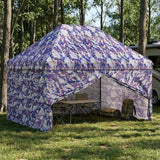 Vidaxl pop-up gazebo met 4 zijwanden 2,9 x 4,3 m blauw camouflage
