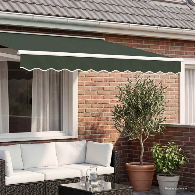 Vidaxl vervangende volant voor 3 m donkergroen polyester
