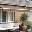 Vidaxl vervangende volant voor 4 m taupe polyester
