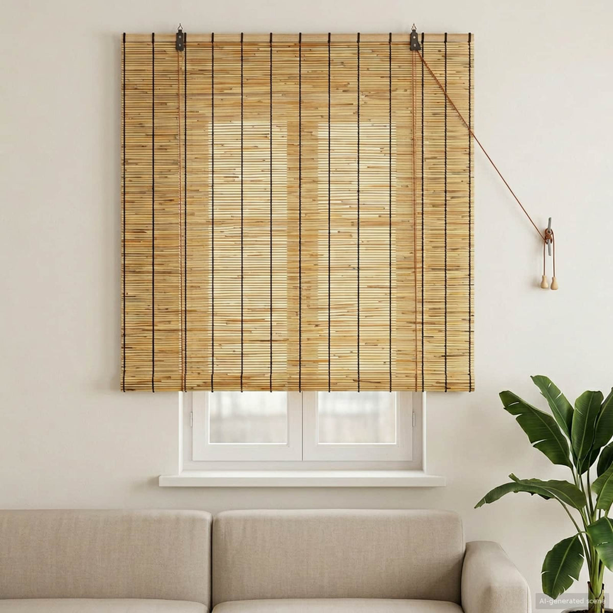 Vidaxl rolgordijn naturel 120 x 160 cm riet