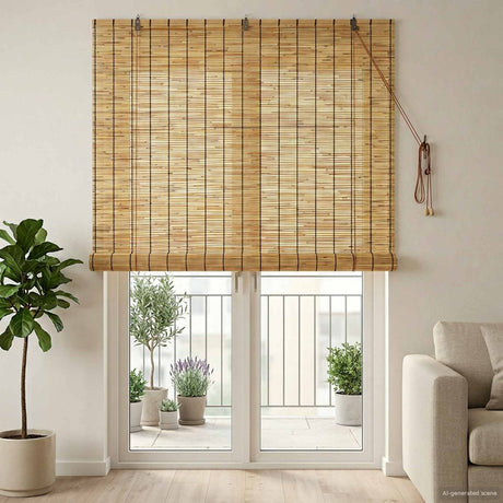 Vidaxl rolgordijn naturel 140 x 220 cm riet
