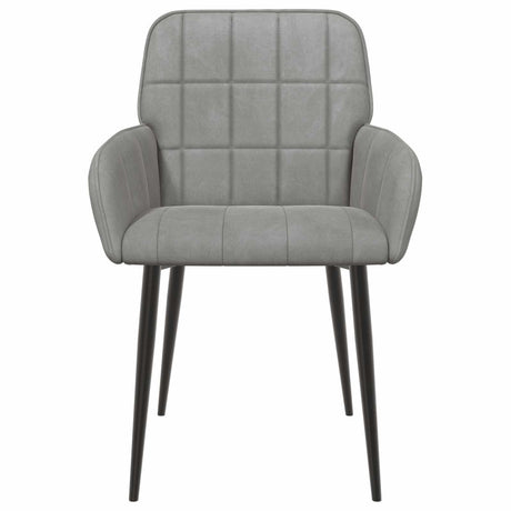 Vidaxl eettafelstoelen 2 st fluweel lichtgrijs 56.5 x 50 x 85 cm