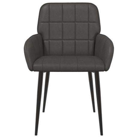 Vidaxl eettafelstoelen 2 st kunstleer zwart 56,5 x 50 x 85 cm