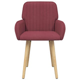 Vidaxl eettafelstoelen 2 st stof wijnrood 56,5 x 50 x 87,5 cm